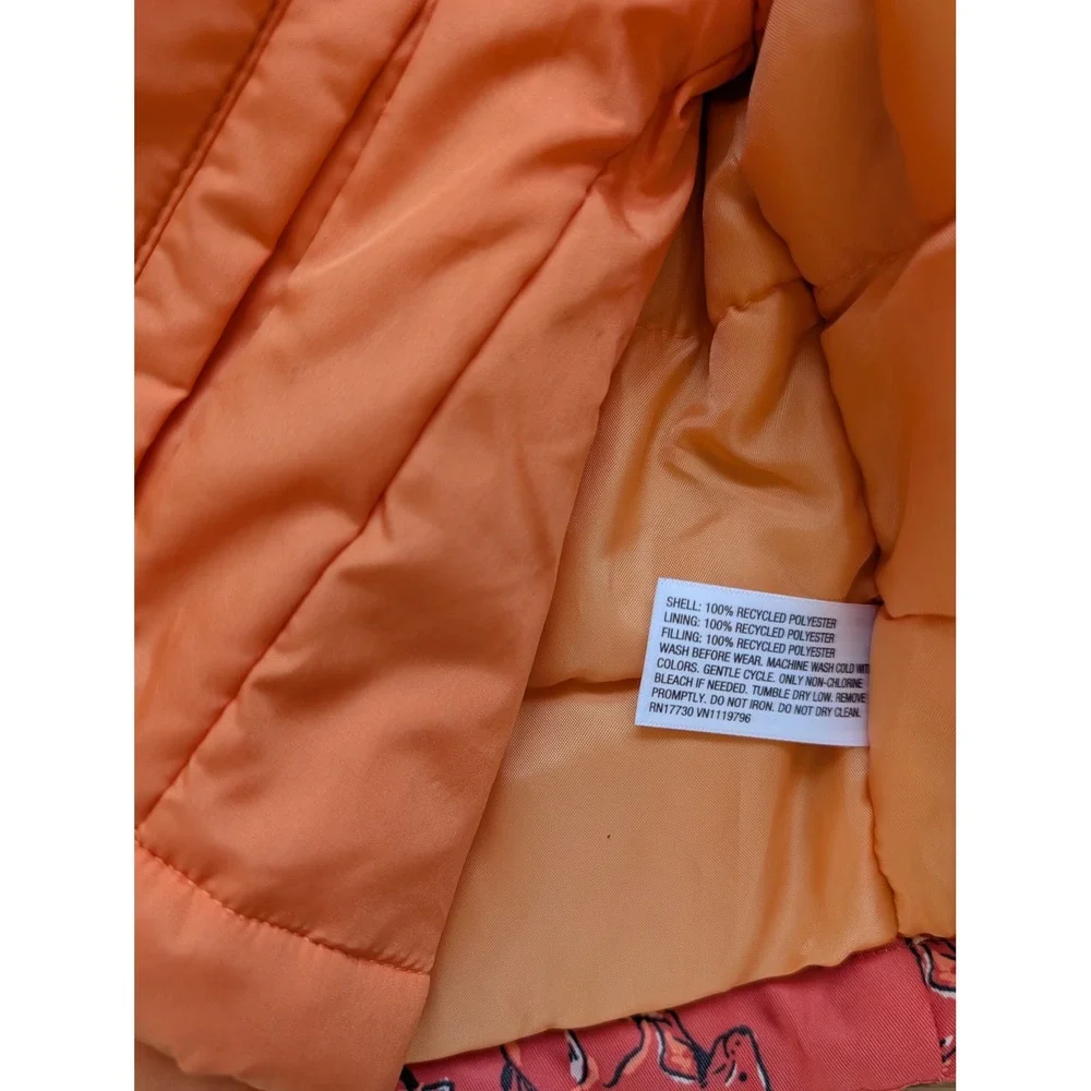 Cat & Jack‎ Toddler 3-in-1 Puffer Jacket Set Orange Woodland Animals Child 12m